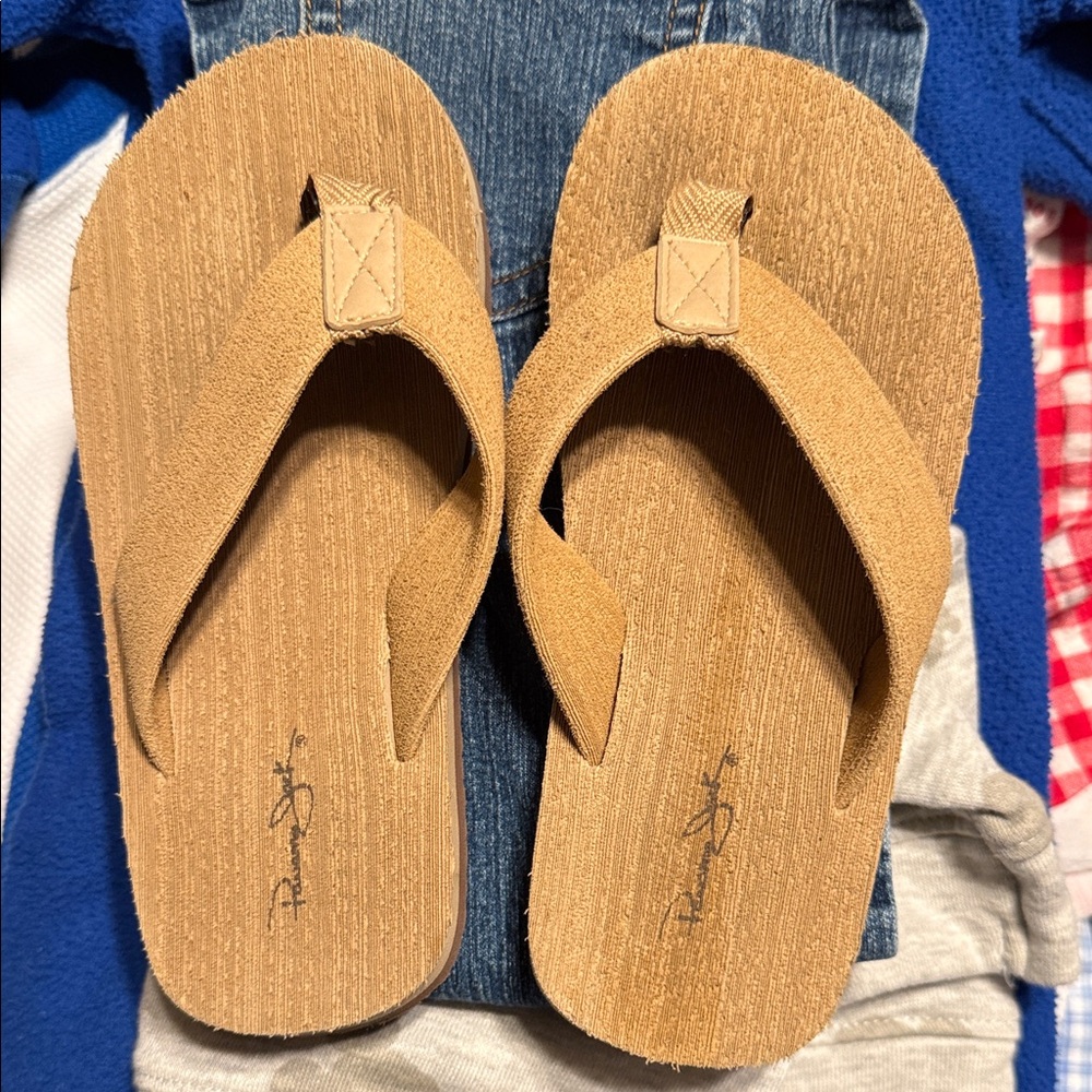 Tan Flip Flop Sandals